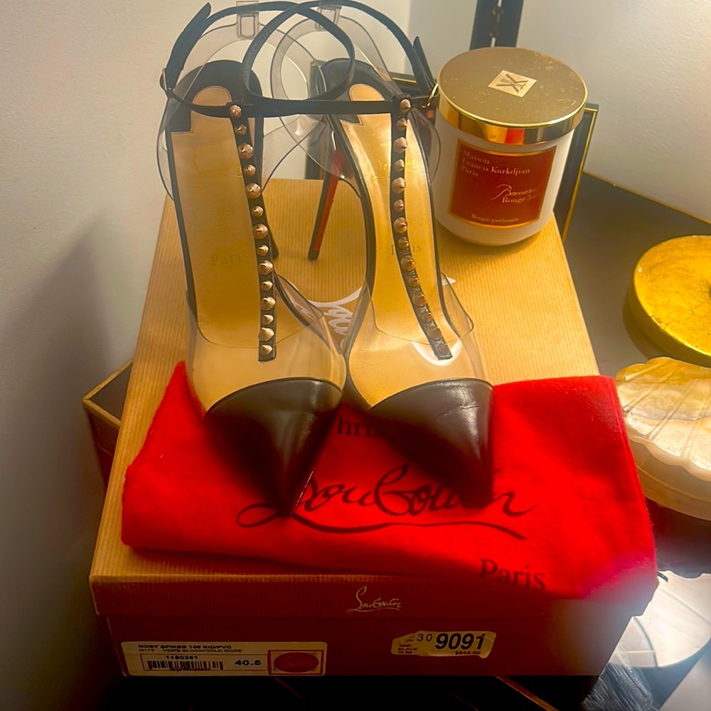 Christian Louboutin Nosy Spikes 100 KID/PVC - Picture 5 of 16